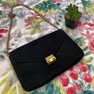 •J. CREW•Black Velvet Purse
